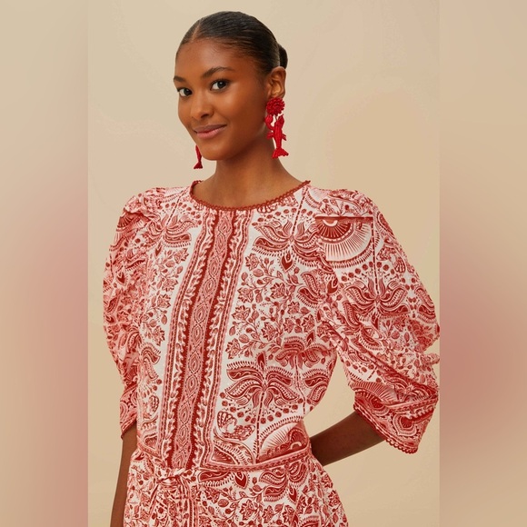 FARM Rio Tops - Farm Rio: Red River Ride Blouse